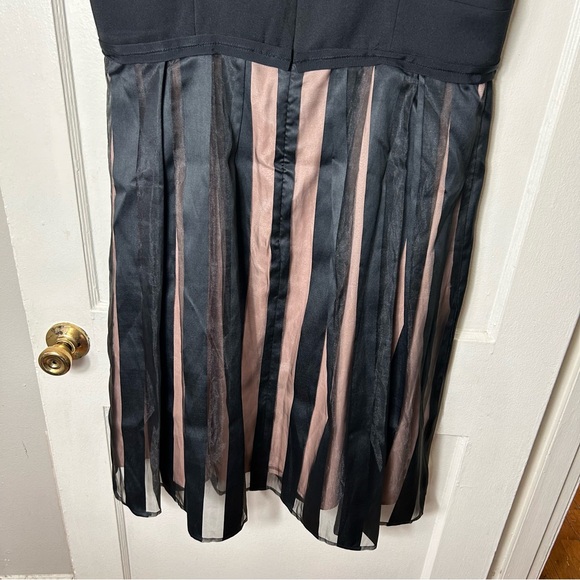 City Chic black pretty pleat cocktail dress womens M/ 18W sleeveless formal LBD - Picture 8 of 11